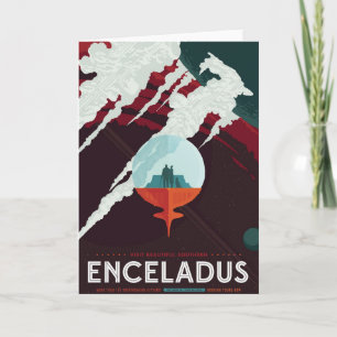 Retro Space Poster-Cassini missie naar Saturnus Kaart