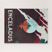 Retro Space Poster-Cassini missie naar Saturnus Legpuzzel (Horizontaal)