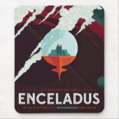 Retro Space Poster-Cassini missie naar Saturnus Muismat (Voorkant)