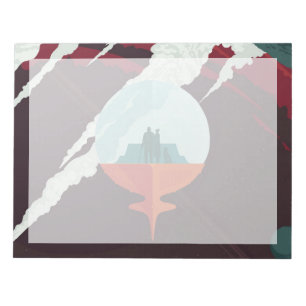 Retro Space Poster-Cassini missie naar Saturnus Notitieblok