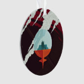 Retro Space Poster-Cassini missie naar Saturnus Ornament (voorkant)