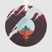 Retro Space Poster-Cassini missie naar Saturnus Ornament (achterkant)