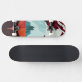 Retro Space Poster-Cassini missie naar Saturnus Persoonlijk Skateboard (Horizontaal)