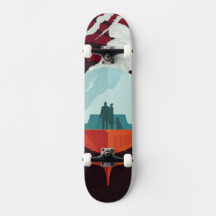 Retro Space Poster-Cassini missie naar Saturnus Persoonlijk Skateboard