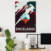 Retro Space Poster-Cassini missie naar Saturnus Poster (Thuiskantoor)