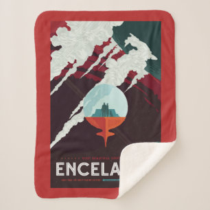 Retro Space Poster-Cassini missie naar Saturnus Sherpa Deken