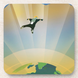 Retro Space Poster-De zwaartekracht van een Super  Bier Onderzetter