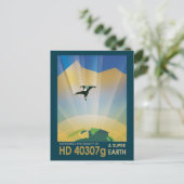 Retro Space Poster-De zwaartekracht van een Super  Briefkaart (Staand voorkant)