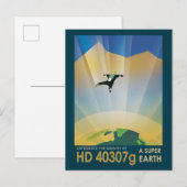 Retro Space Poster-De zwaartekracht van een Super  Briefkaart (Voorkant / Achterkant)