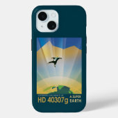 Retro Space Poster-De zwaartekracht van een Super Case-Mate iPhone Case (Achterkant)