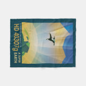 Retro Space Poster-De zwaartekracht van een Super  Fleece Deken (Voorkant (Horizontaal))