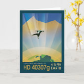 Retro Space Poster-De zwaartekracht van een Super  Kaart (Gele Bloem)