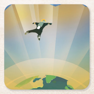 Retro Space Poster-De zwaartekracht van een Super  Kartonnen Onderzetters