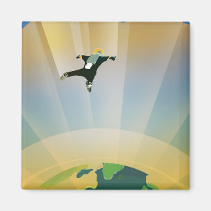 Retro Space Poster-De zwaartekracht van een Super  Magneet