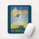 Retro Space Poster-De zwaartekracht van een Super  Muismat (Met muis)