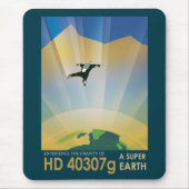 Retro Space Poster-De zwaartekracht van een Super  Muismat (Voorkant)