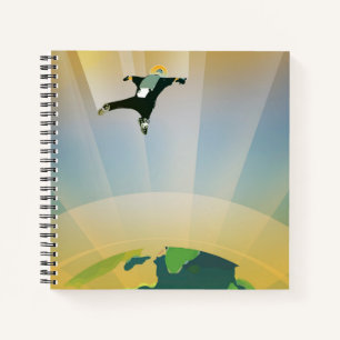 Retro Space Poster-De zwaartekracht van een Super  Notitieboek