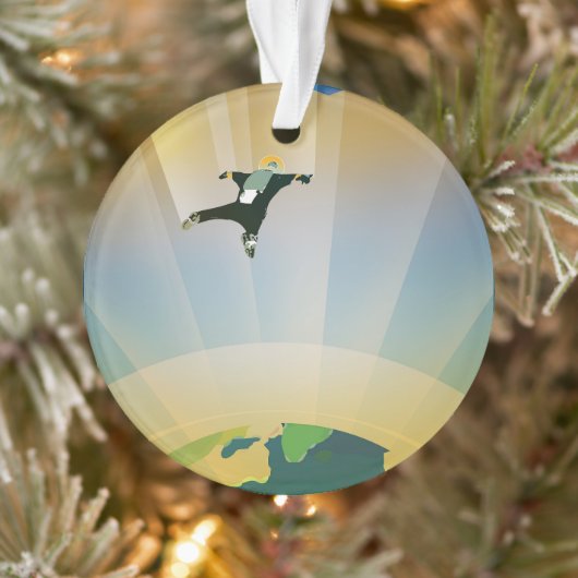 Retro Space Poster-De zwaartekracht van een Super  Ornament (Boom)