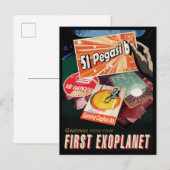 Retro Space Poster-Exoplanet Discovery 51 Pegasi B Briefkaart (Voorkant / Achterkant)