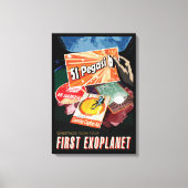 Retro Space Poster-Exoplanet Discovery 51 Pegasi B Canvas Afdruk (Voorkant)