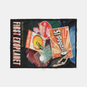 Retro Space Poster-Exoplanet Discovery 51 Pegasi B Fleece Deken (Voorkant (Horizontaal))