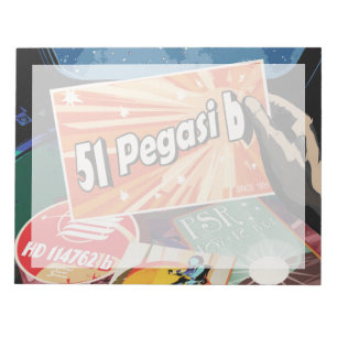 Retro Space Poster-Exoplanet Discovery 51 Pegasi B Notitieblok