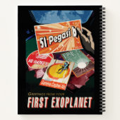 Retro Space Poster-Exoplanet Discovery 51 Pegasi B Notitieboek (Achterkant)
