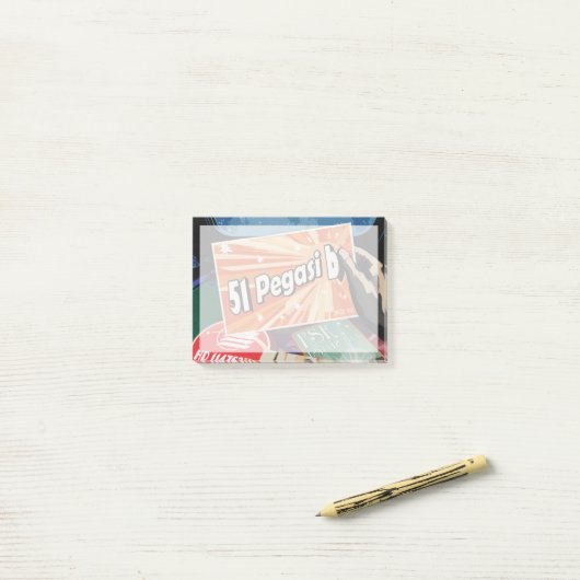 Retro Space Poster-Exoplanet Discovery 51 Pegasi B Post-it® Notes (Op bureau)