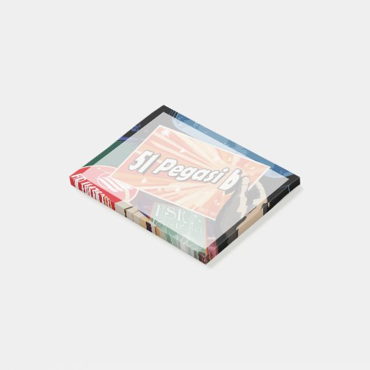 Retro Space Poster-Exoplanet Discovery 51 Pegasi B Post-it® Notes (Schuin)