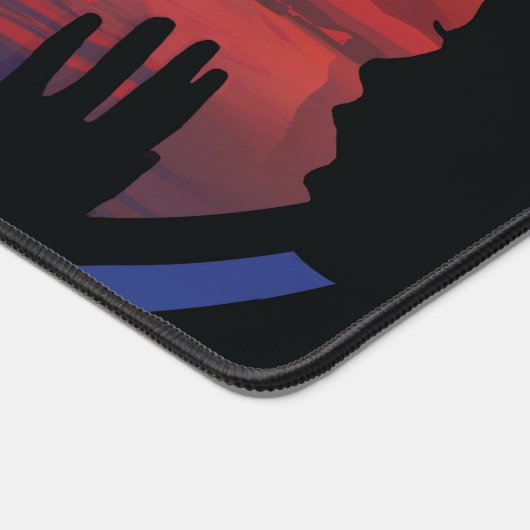 Retro Space Poster - Kijkers observeren trappist-1 Bureaumat (Hoek)