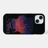 Retro Space Poster - Kijkers observeren trappist-1 iPhone 15 Case (Achterkant horizontaal)