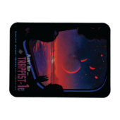Retro Space Poster - Kijkers observeren trappist-1 Magneet (Horizontaal)