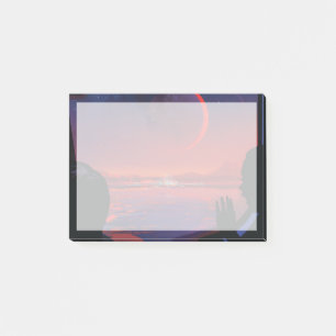 Retro Space Poster - Kijkers observeren trappist-1 Post-it® Notes