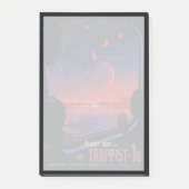 Retro Space Poster - Kijkers observeren trappist-1 Post-it® Notes (Voorkant)