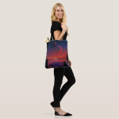 Retro Space Poster - Kijkers observeren trappist-1 Tote Bag (Op model)