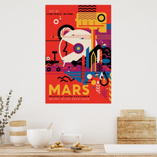 Retro Space Poster - Mars Exploration Program. (Keuken)