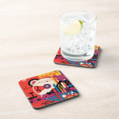 Retro Space Poster - Mars Exploration Program. Bier Onderzetter (Rechterzijde)