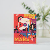 Retro Space Poster - Mars Exploration Program. Briefkaart (Staand voorkant)