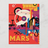 Retro Space Poster - Mars Exploration Program. Briefkaart (Voorkant)