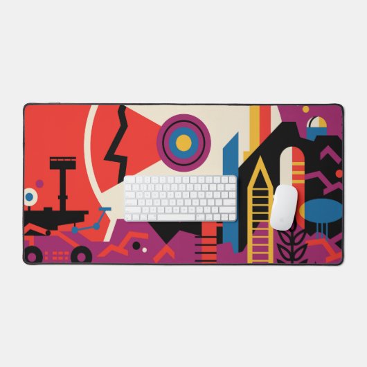 Retro Space Poster - Mars Exploration Program. Bureaumat (Keyboard & Muis)