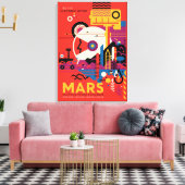 Retro Space Poster - Mars Exploration Program. Canvas Afdruk (Insitu (Woonkamer))