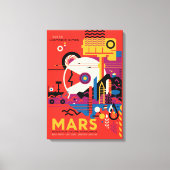 Retro Space Poster - Mars Exploration Program. Canvas Afdruk (Voorkant)