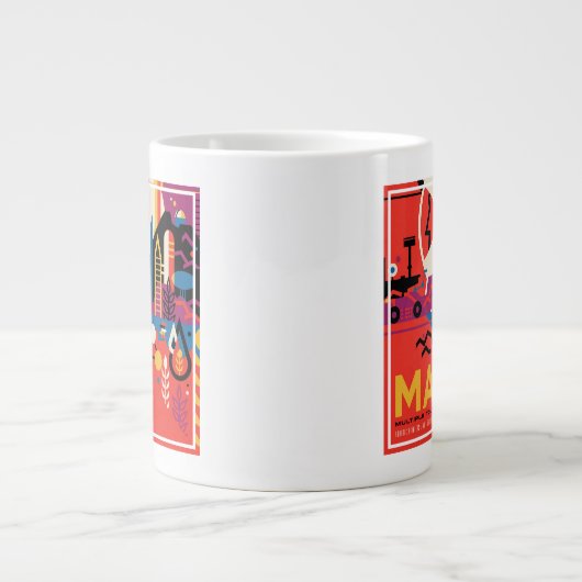 Retro Space Poster - Mars Exploration Program. Grote Koffiekop (Voorkant)