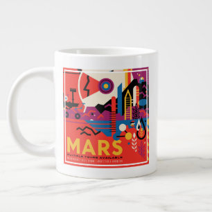Retro Space Poster - Mars Exploration Program. Grote Koffiekop