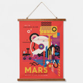 Retro Space Poster - Mars Exploration Program. Hangend Wandkleed (Voorkant)