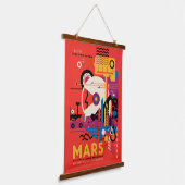 Retro Space Poster - Mars Exploration Program. Hangend Wandkleed (Gebogen)