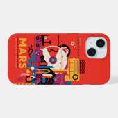 Retro Space Poster - Mars Exploration Program. iPhone 15 Case (Achterkant horizontaal)