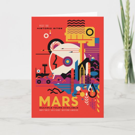 Retro Space Poster - Mars Exploration Program. Kaart (Voorkant)