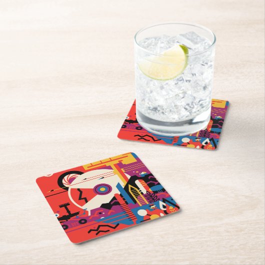 Retro Space Poster - Mars Exploration Program. Kartonnen Onderzetters (Insitu)