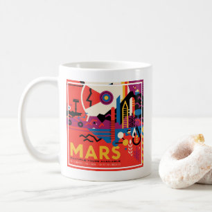 Retro Space Poster - Mars Exploration Program. Koffiemok